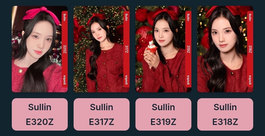 tripleS Christmas objekt giveaway!

Week 3❄️

to celebrate the holidays, i've hosted 2 giveaways these past 2 weeks! this is the finale!

the prize is Sullin Ever Christmas set for 1 winner !!

# rules
> like + rt
> follow me
> reply with your cosmo id

ends Dec 28th!