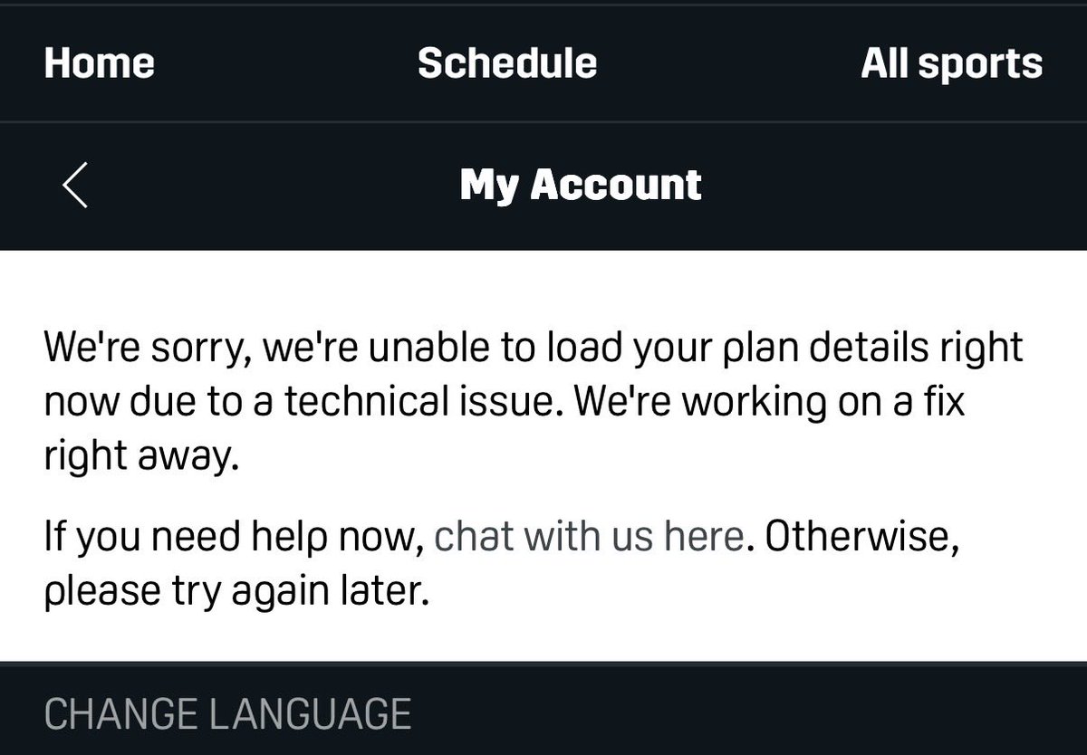 .<a href="/DAZN_DE/">DAZN DE</a> würde ja gern seit Tagen mein Abo Verlängern ABER seit genauso vielen Tagen kommt das hier…