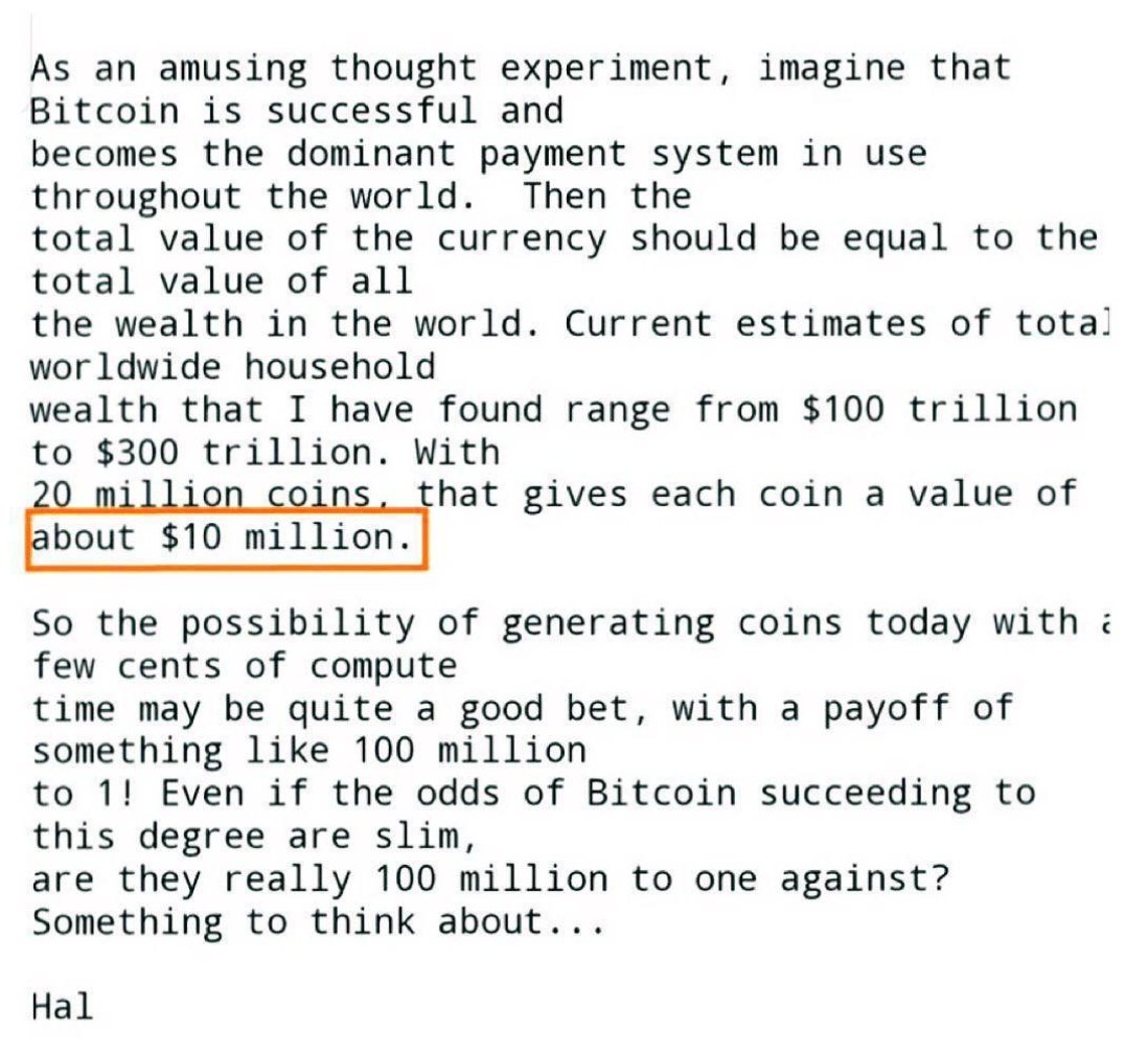 Saylor will spend $500 billion to acquire 5% of the Bitcoin network held by  100,000,000 shareholders. Satoshi Nakamoto acquired 5% just by being  first... only for the cost of his time and