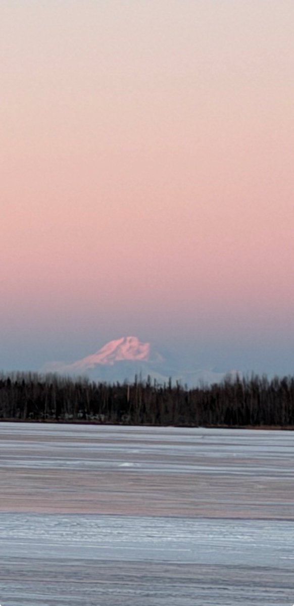 The end of the shortest day on the tallest mountain. #mynameisdenali #BigLake #solstice