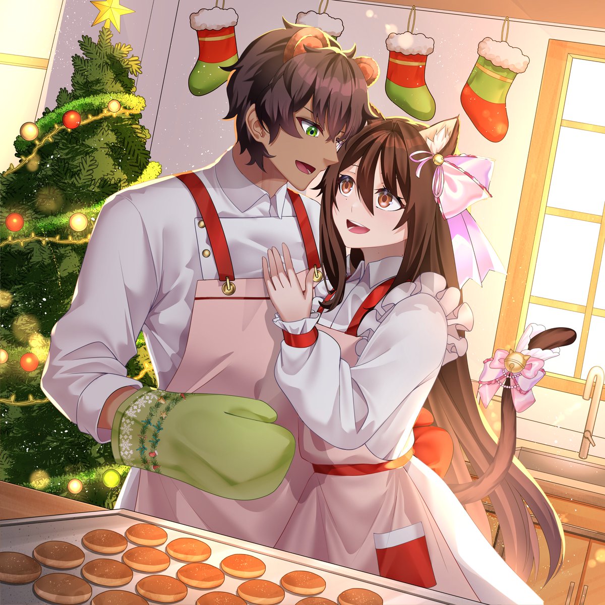 Teddy crimmis art with kiki asakura! we do be baking cookies :3
art by @nidhstudio on vgen!