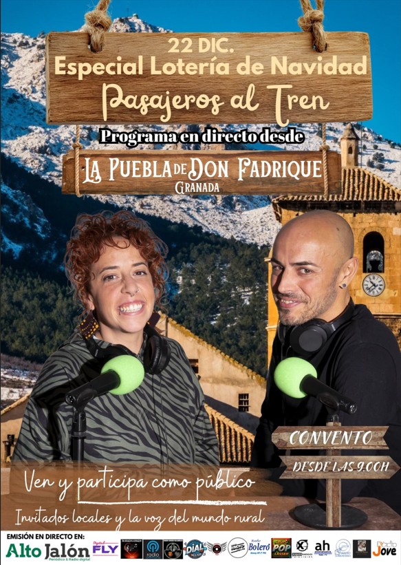 Alto Jalón Radio ofrecerá este lunes una retransmisión íntegra, en directo y de principio a fin, del Sorteo Extraordinario de la Lotería de Navidad, retransmitida por mas de 20 emisoras de radio asociadas por toda España.

¡Encuentra la tuya mas cercana!

alucanaradio.es/alto-jalon-rad…