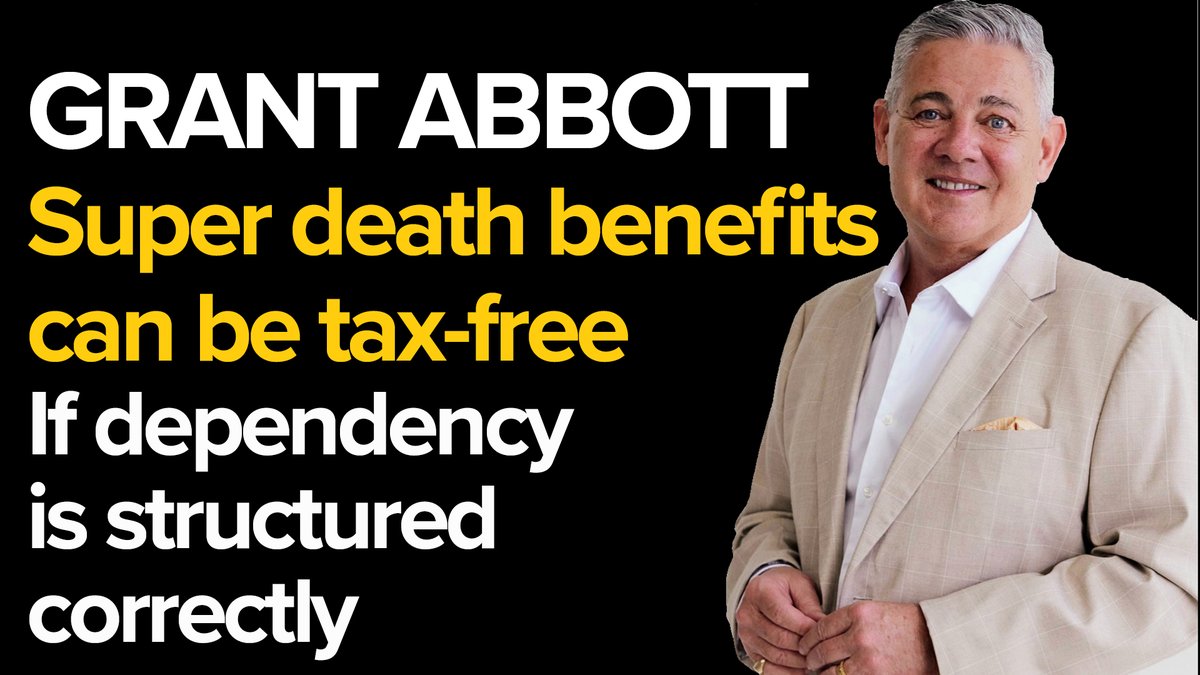Super death benefits can be tax-free — if dependency is structured correctly.
Adult children, siblings &amp; grandchildren can qualify as financial dependents.
It’s about financial reliance, not age.
grantabbott.com/post/who-is-a-…