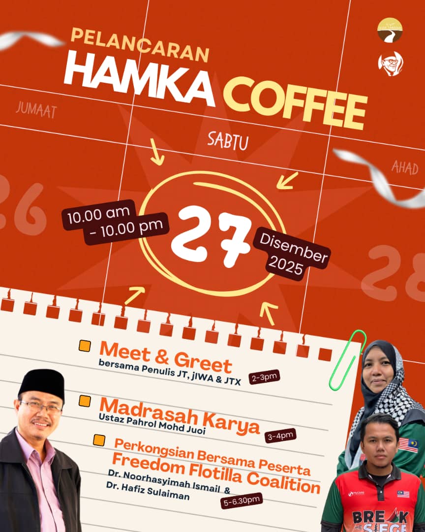 jejaktarbiah's tweet photo. Ada orang datang sebab kopi.
Ada orang datang sebab buku.
Ada orang datang sebab nak rasa suasana yang bererti.

27 Disember ini, kami buka ruang untuk semua itu di Pelancaran HAMKA Coffee.

Jemput datang ya semua! 😊👋 https://t.co/r4npdbK9nL