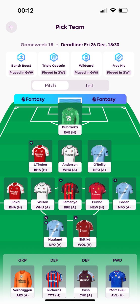 FPLSamsonite's tweet photo. Moved early on Cunha for Bruno 👹 https://t.co/zqoluuNzx3