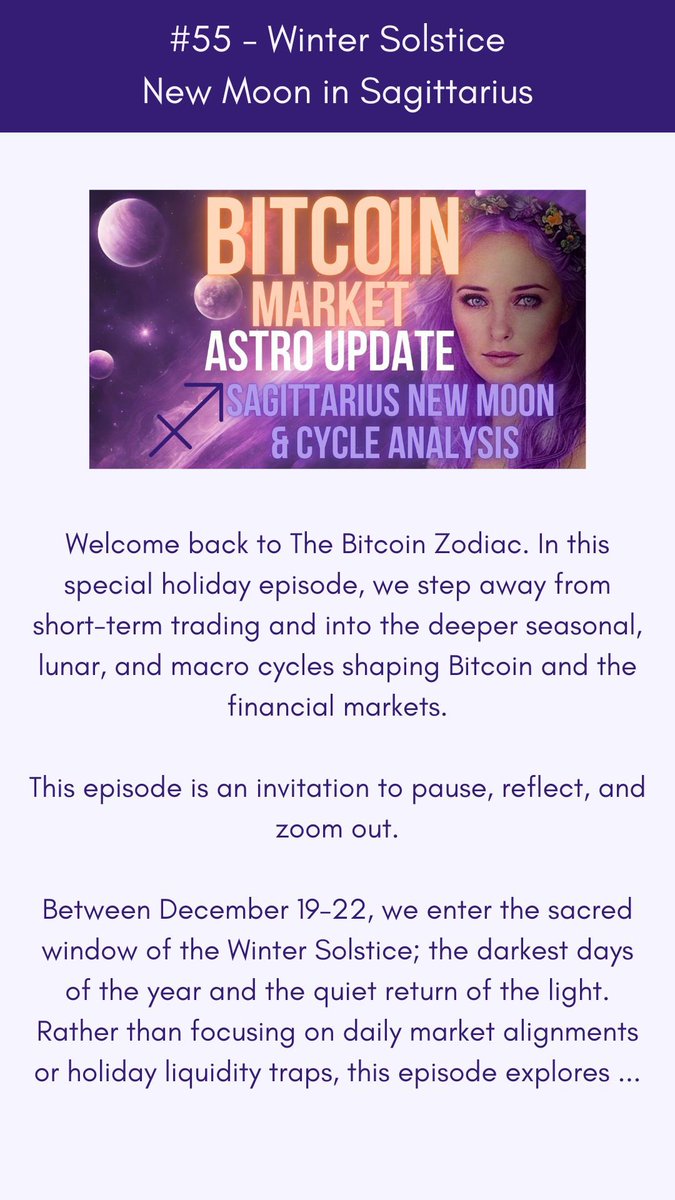 bitcoinzodiac's tweet photo. ❄️ Winter Solstice &amp; Sagittarius New moon 🌑 ♐️

https://t.co/ZRBospanyf https://t.co/SHsvoe7gWB