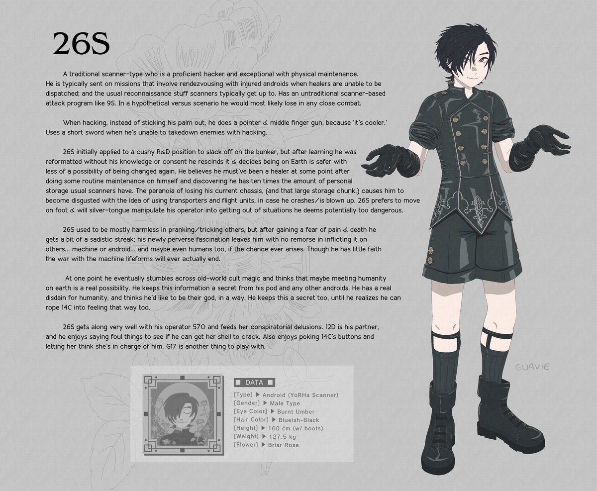 _guavie's tweet image. bios for everyone! i was worried abt spoilers for my nier vn but i’m probably never gonna finish it so ¯\_(ツ)_/¯