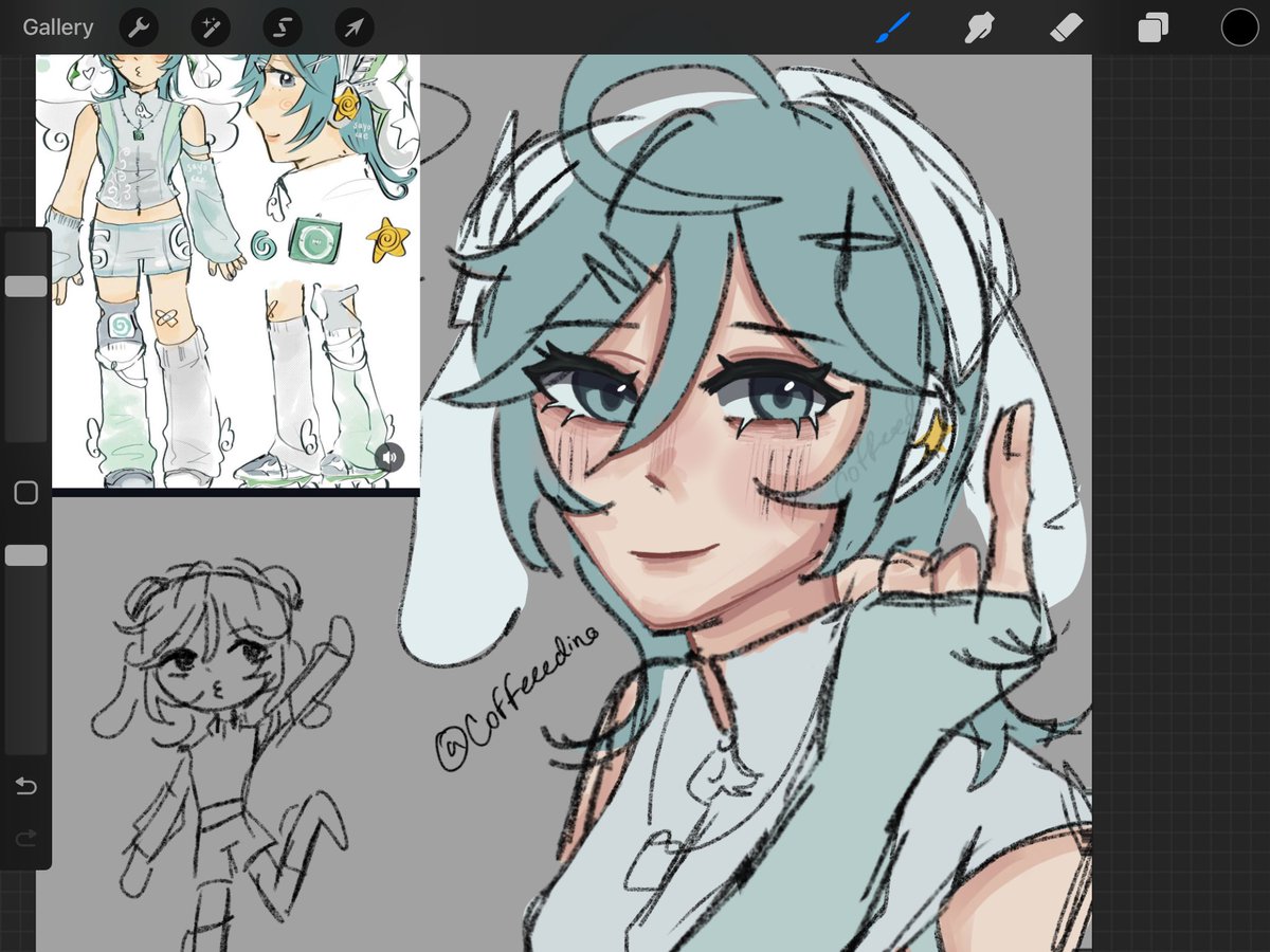 coffeeedino's tweet photo. dtiys wip for insta !! Taking a break from other wip lol 🍃🕊

#dtiys #procreateart #digitalart https://t.co/vMrMydydrK