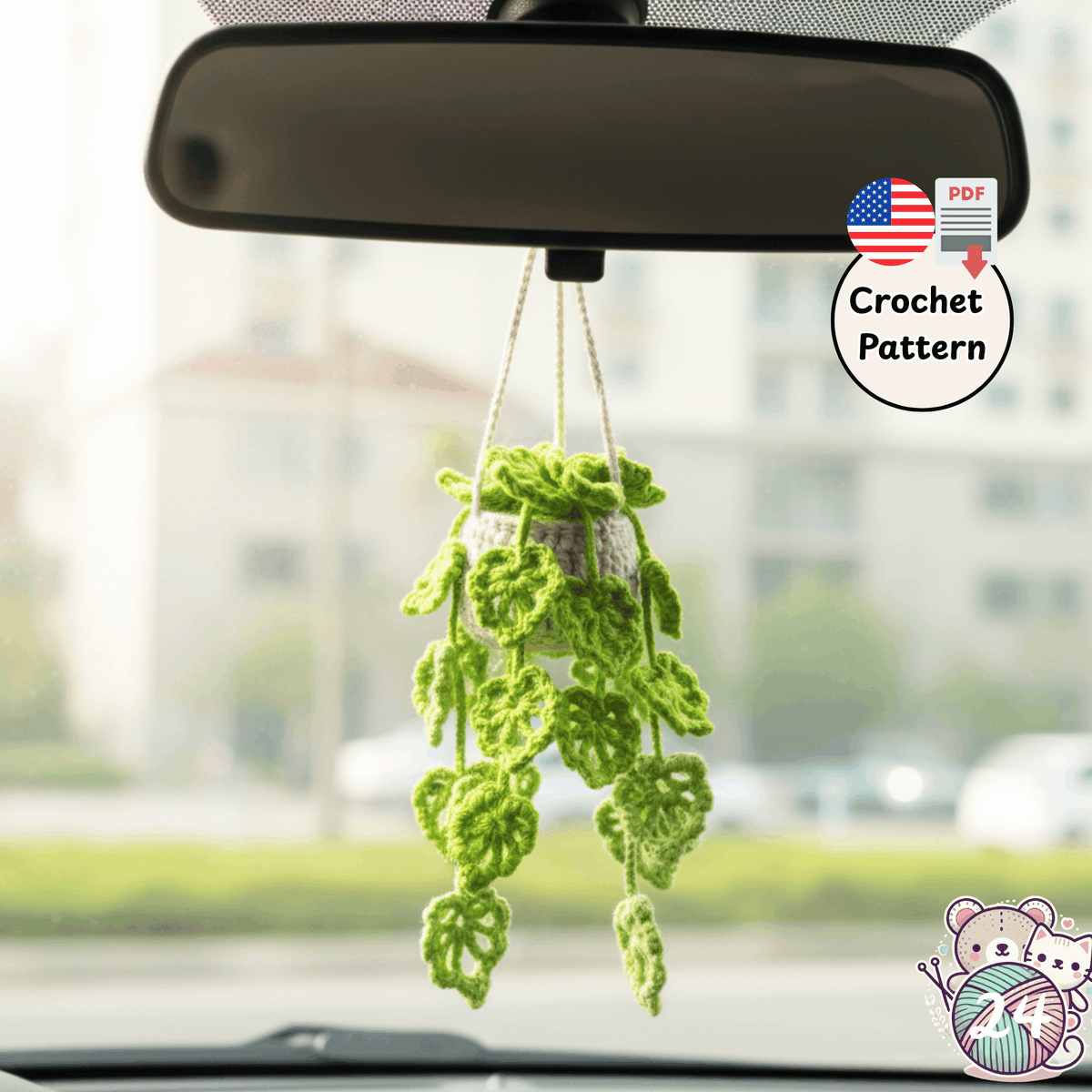 Crochet_DIY_24's tweet photo. https://t.co/WAkCUnsjYu

Create a beautiful drooping leaf hanging plant with a crochet pot and soil—perfect as car mirror décor, home ornament, or handmade gift. This PDF pattern guides you step by step through making the pot, soil, hanging ropes, and cascading leaves. https://t.co/g50ffngZNQ
