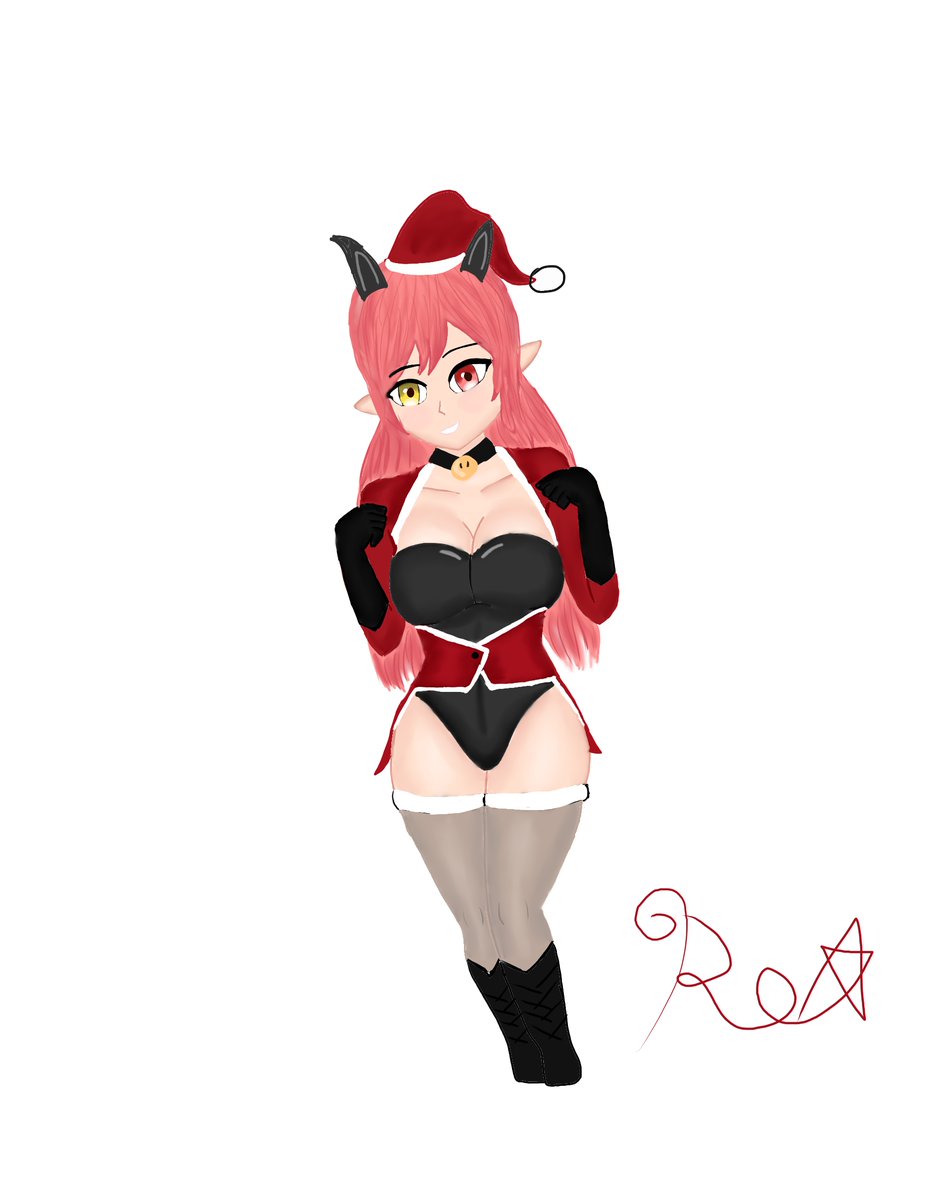 una de las mejores cosas que vi este año fue la rous conejita, y quise dejarle un ultimo dibujo de conejita antes de acabar el año, esta es edicion navideña, para los pocos que la vieron ayer la quite porque le hice algunas correcciones, espero les guste