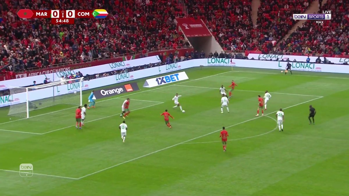 إبراهيم دياز يفتتح التسجل للمنتخب المغربي في شباك جزر القمر #كأس_أمم_أفريقيا 