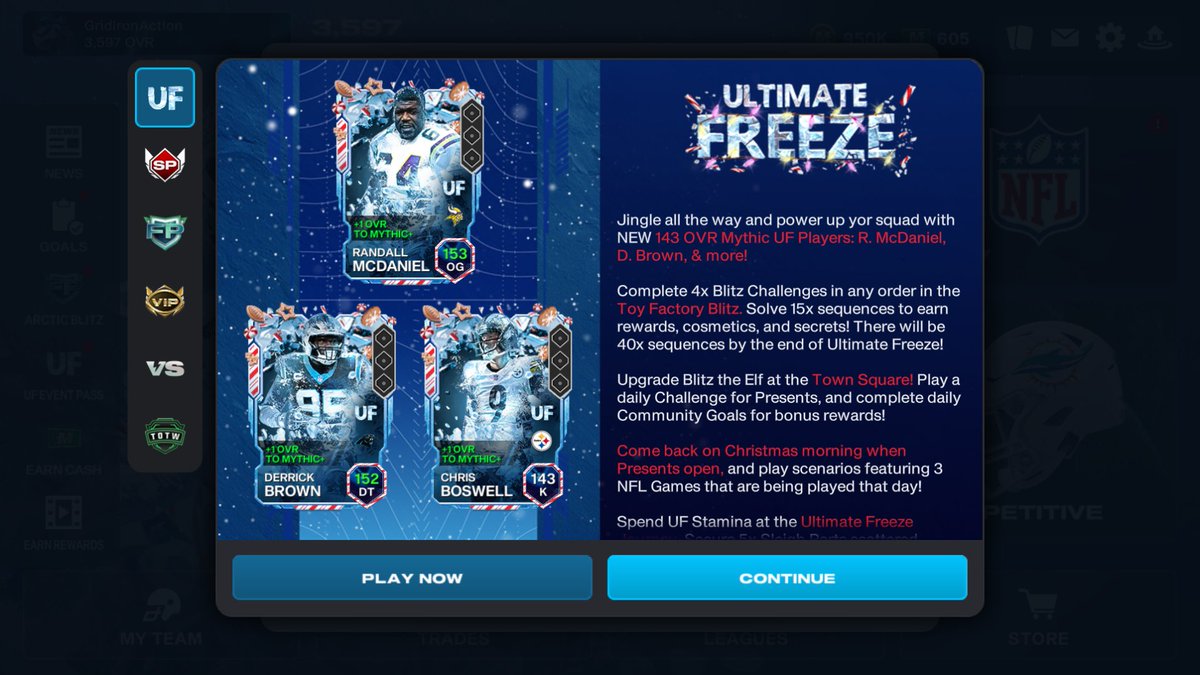 EAMaddenMobile's tweet image. 🧊 New Player Drop 🧊

Randall McDaniel, Derrick Brown and Chris Boswell bring the heat to fight the cold
