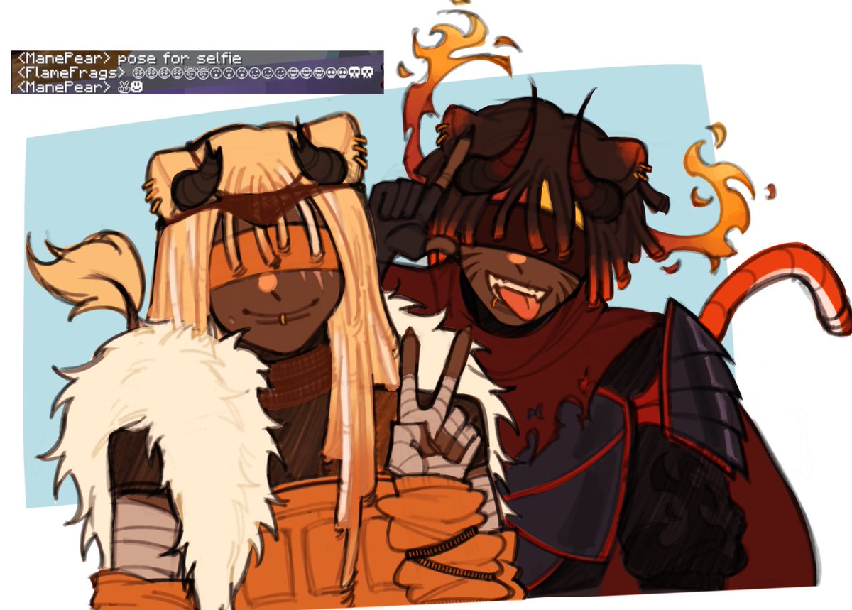 rgnvazl's tweet image. Lil cute bit of blindfold brothers i drew #blindfoldbrothers #manepear #flamefrags