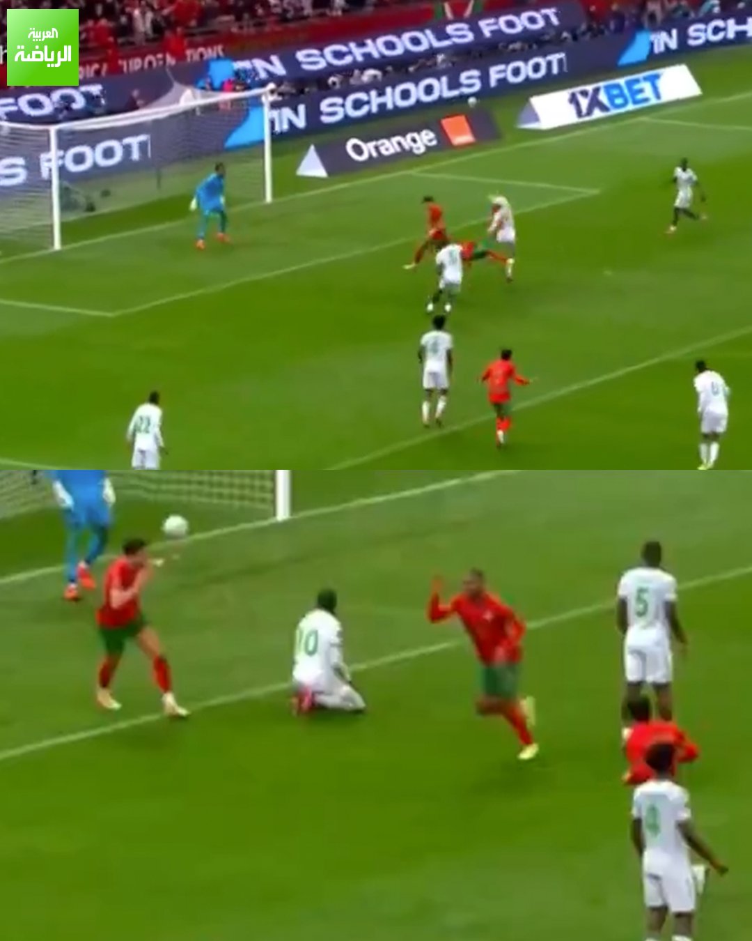 أيوب الكعبي يسجل الهدف الثاني للمغرب بركلة خلفية مزدوجة 