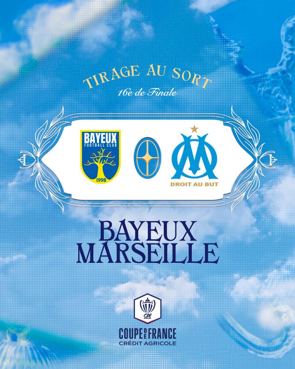 𝘾𝙊𝙐𝙋𝙀 𝘿𝙀 𝙁𝙍𝘼𝙉𝘾𝙀 𝙇𝘼𝙎𝙏 3️⃣2️⃣ 𝘿𝙍𝘼𝙒 🏆📅

We have been drawn to face Bayeux FC away from home in the next round.

#BFCOM | ⚪️🔵
