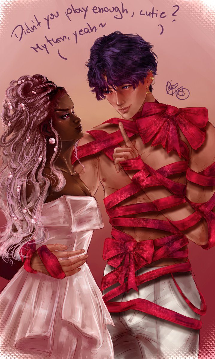 PromiseWildfire's tweet photo. ~12 𝔇𝔞𝔶𝔰 𝔱𝔦𝔩𝔩 ℭ𝔥𝔯𝔦𝔰𝔱𝔪𝔞𝔰~  ~*DAY THREE*~ - #RAFAYEL Gift-Wrapped Temptation~
- 
#rafayelfanart #LoveandDeepspace #promisedwildfire https://t.co/b49FdJ0E7b