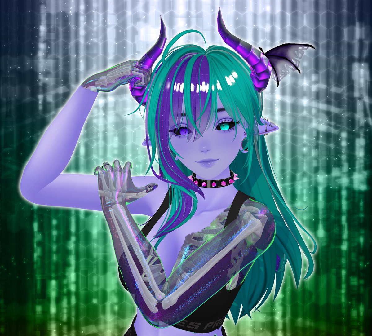 I hope you are all having a great Sunday, I'm here messing with blender trying out a new head asset and it's so cute. 

Hopefully you BOOtiful people are staying hydrated if not I will haunt you! 💜💋