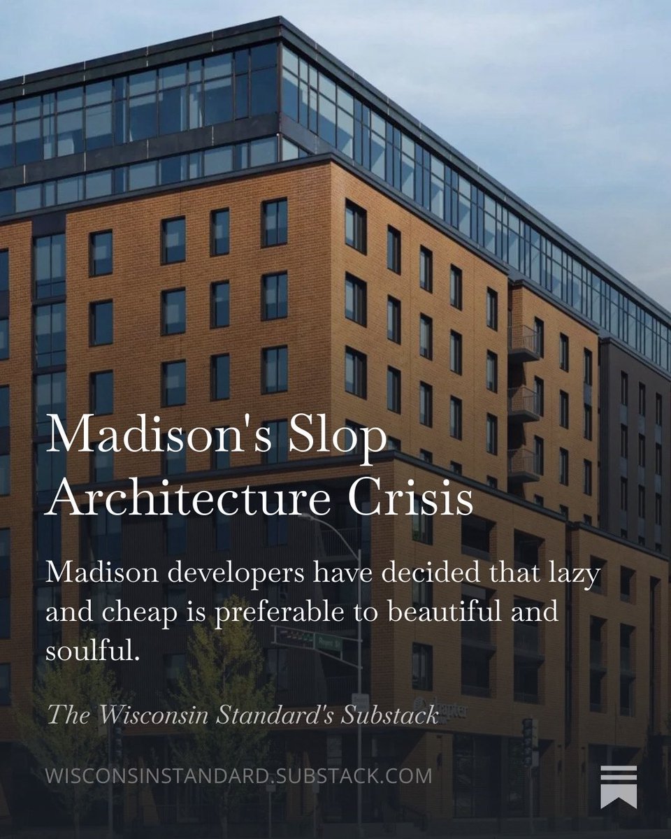 WIStandard's tweet image. READ: 

“Slop architecture reflects a secular society’s identity crisis. We’ve squandered our creative energy chasing glorified busywork.”

Link in replies!