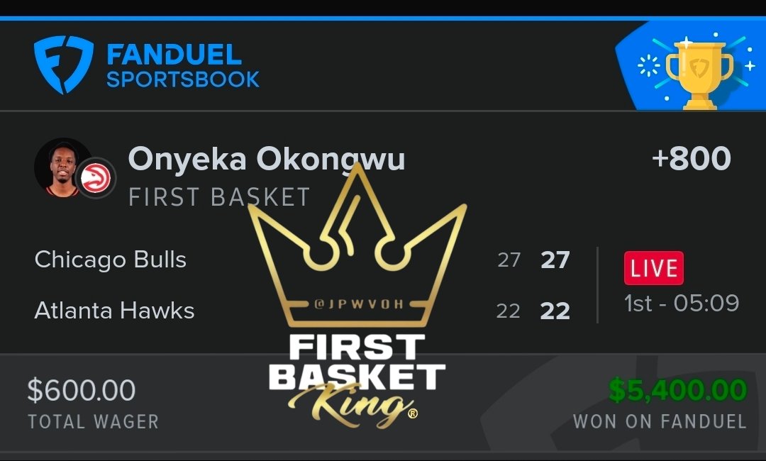 JPWVOH's tweet photo. Okongwu +800 first basket!  ✅️ 
 
Hawks to score first! ✅️ 

#FirstBasketKing ®️

https://t.co/hImuAelDY2 https://t.co/P1EKFQSVPH