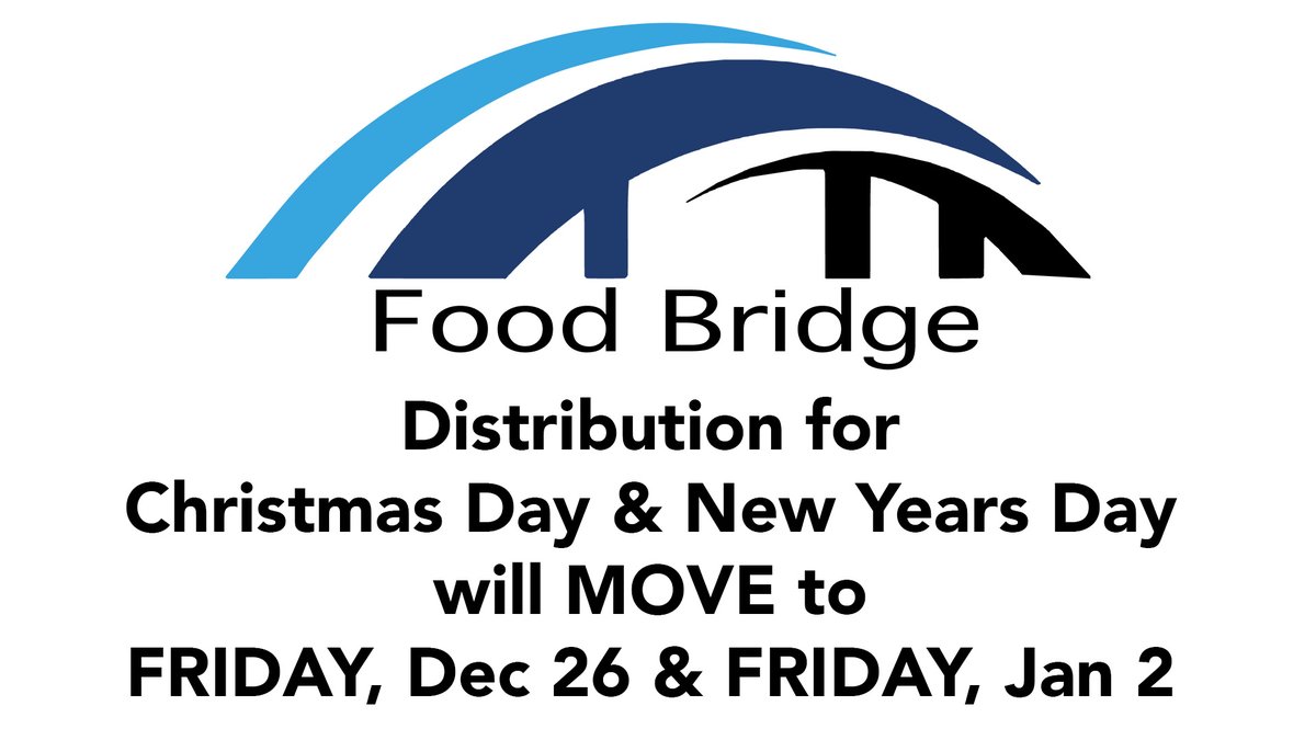 BCMethodist's tweet image. Please share:
Food Distribution will be CLOSED Christmas Day &amp;amp; New Years Day
Distribution is MOVED to FRIDAY 12/26 &amp;amp; FRIDAY 1/2