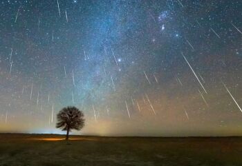 سماء الوطن العربي تشهد ذروة زخة شهب الدبيات من منتصف ليل الغد وخلال ساعات فجر الثلاثاء المقبل. (الجمعية الفلكية بجدة) 