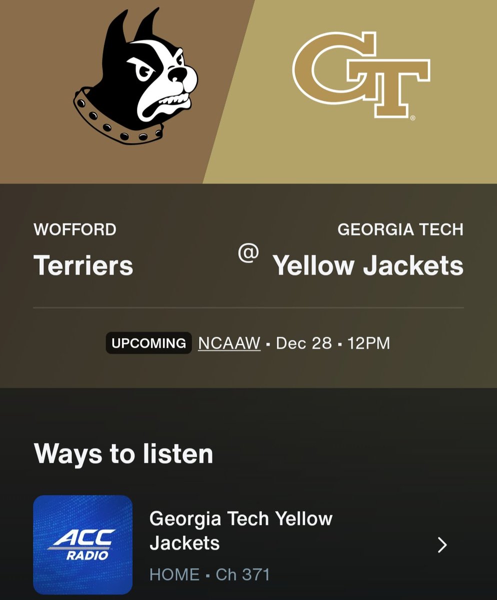 musterer's tweet image. "Alexa, play SiriusXM Channel 371"🔊

Or listen in the SiriusXM app...📱
siriusxm.com/player/event/w…

@GTWBB @GTAthletics 🐝🏀
@SiriusXMSports 📡
@ACCWBB #NCAAW #NCAAWBB