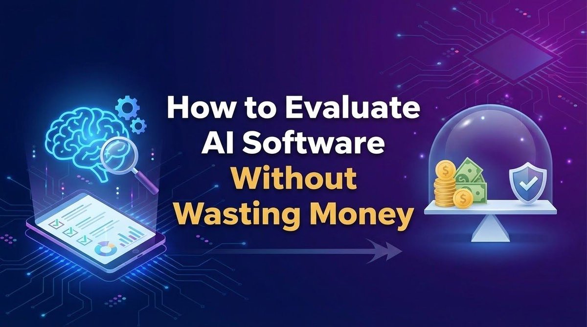 Louima_book_sol's tweet photo. How to Evaluate AI Software Without Wasting Money https://t.co/PjIU4RM2bF https://t.co/FAjmp9SxR0