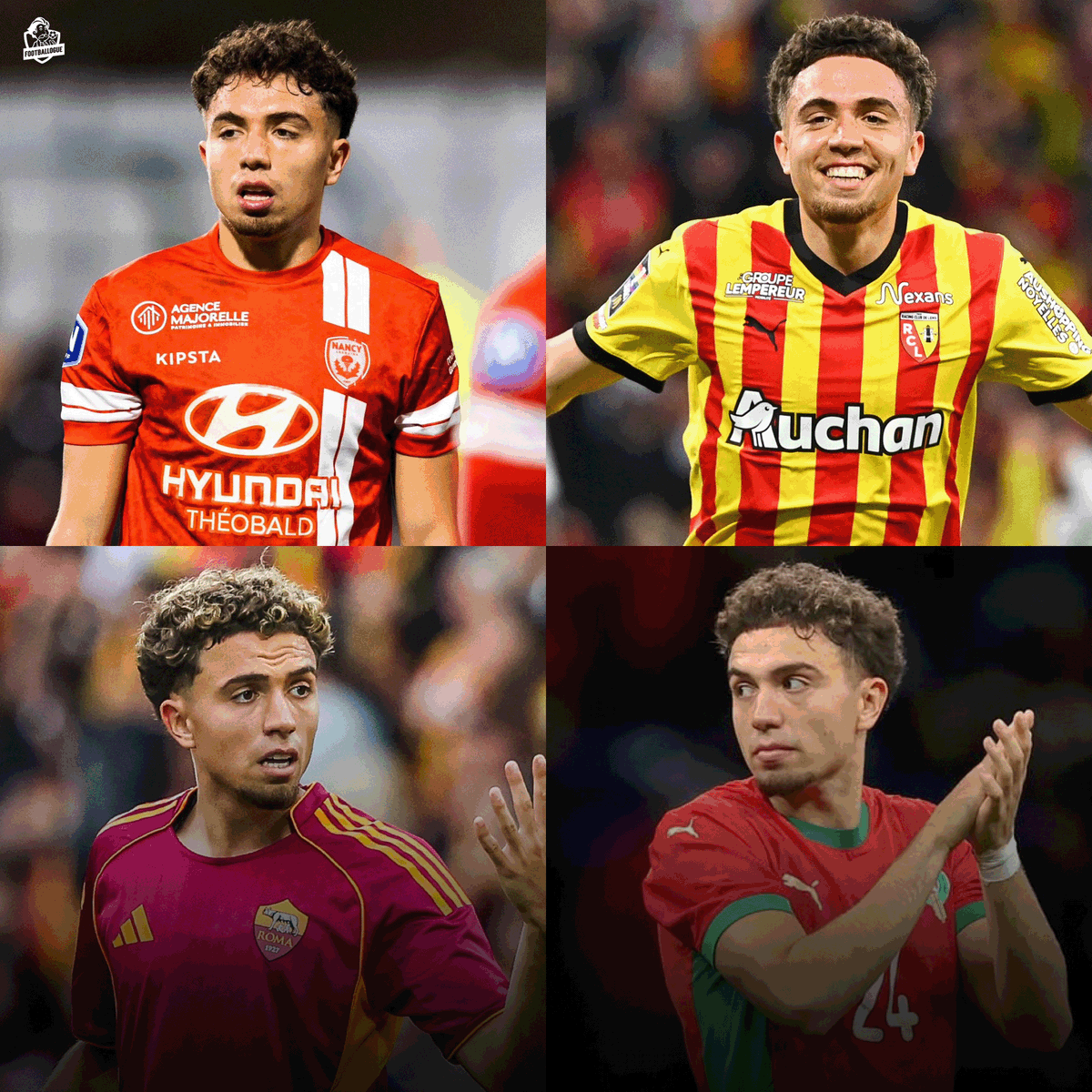 Footballogue's tweet photo. Le début de carrière de Neil El Aynaoui (24 ans) est 𝗘𝗫𝗘𝗠𝗣𝗟𝗔𝗜𝗥𝗘 ! 🤩 

▪ Formé à Nancy, le franco-marocain devient capitaine de l'ASNL à seulement 20 ans 

▪ Il rejoint Lens pour seulement 600 000€ en 2023, et s'impose dans le milieu de terrain artésien 

▪ Quitte Lens pour la Roma à l'été 2025 (23,5M€) et devient titulaire très rapidement 

▪ Découvre la sélection marocaine en août 2025 

Titulaire ce soir face aux Comores, le nancéien a livré une magnifique prestation ! 💪