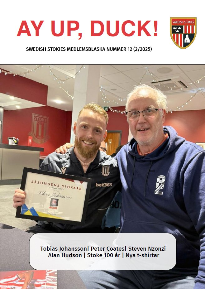 Nytt nummer av Swedish Stokies medlemsblaska. Up The Swedish Stokies! 🔴⚪️💪