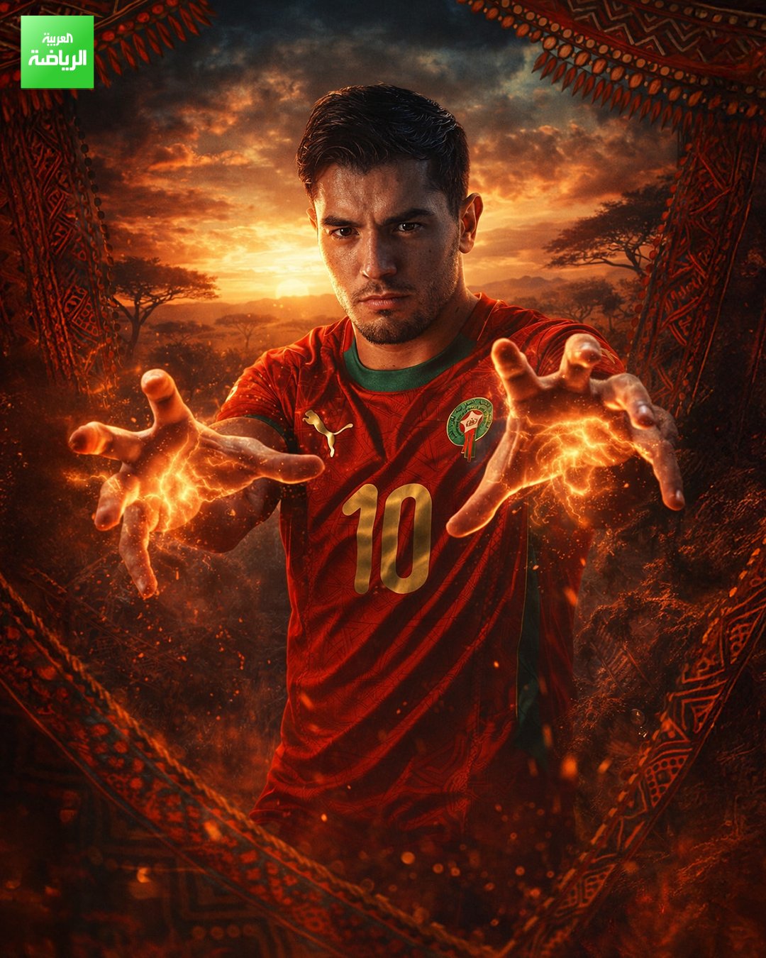 إبراهيم دياز يواصل تألقه مع المنتخب المغربي. 16 مباراة. 9 أهداف. تمريرتان حاسمتان. سجل هدفه الأول في كأس أمم إفريقيا 