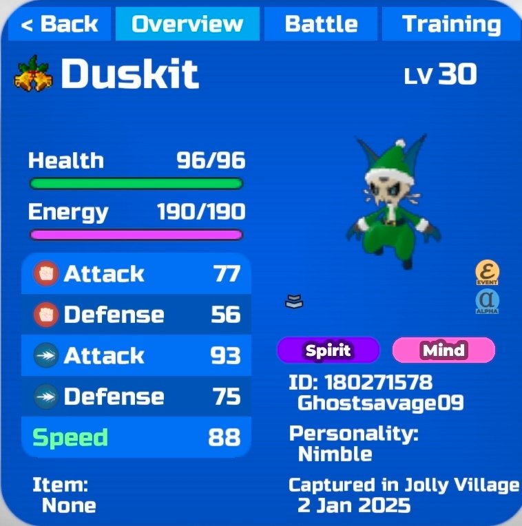 Hi guys

To promote my friends server im giving away a Gleaming Christmas Duskit at 200 members!

This server is focused on mainly creature capturing games and we're trying to build a community. We also do frequent giveaways and events.

discord.gg/xPZBETC8DK

#loomianlegacy
