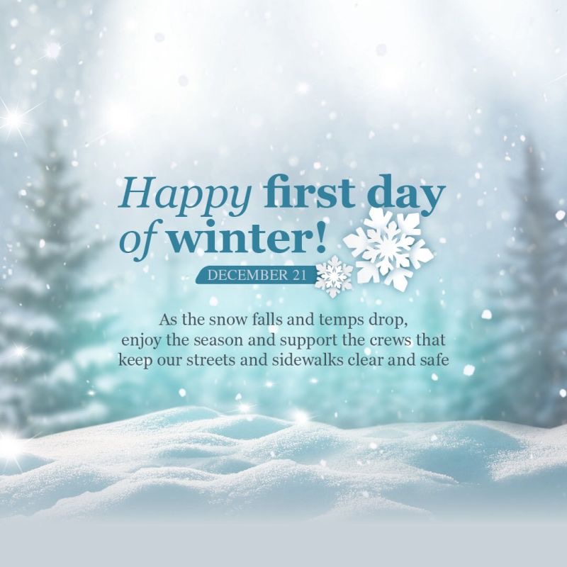 ❄️ Happy First Day of Winter! While today is the shortest day of the year, it also means brighter days are ahead as daylight begins to return! 
#yql #lethbridge #mayorhyggen #bekind