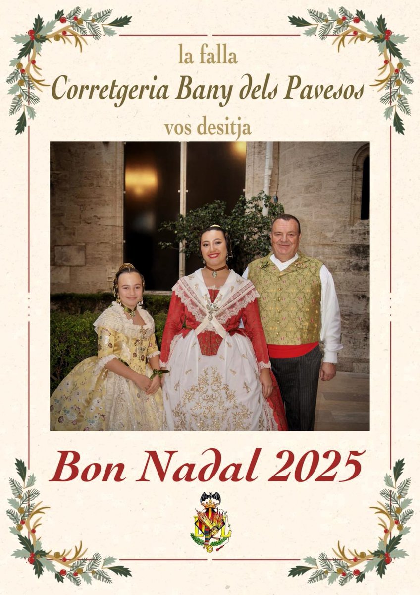 Desde la Falla Corretgeria - Bany dels
Pavesos queremos desearos a todos una Feliz Navidad y que paséis unas buenas fiestas en familia.🎄🌟

Gracias a todos por seguir ahí, en especial falleros y falleras, comercios colaboradores y patrocinadores❤️