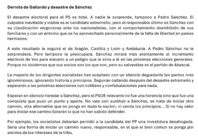 Derrota de Gallardo y desastre de Sánchez
