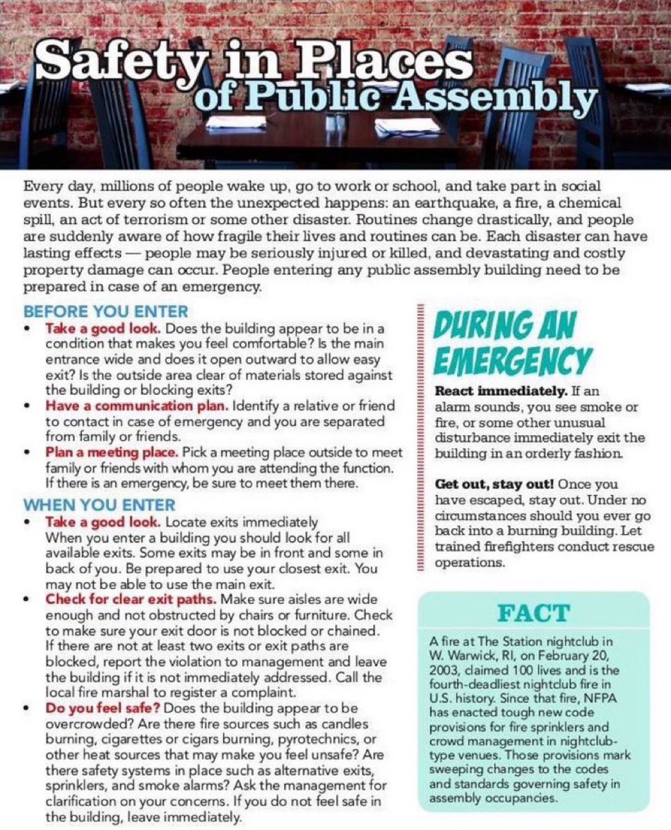 If you are making plans for a fun Christmas Season Holiday out on the town with friends &amp; family, or anywhere in Washington, DC Metro area, <a href="/mcfrs/">MontgomeryCo(MD)Fire</a> FFs want you to think about your safety, as well. Check out ‘Safety in Public Places’ for planning what do in an EMERGENCY