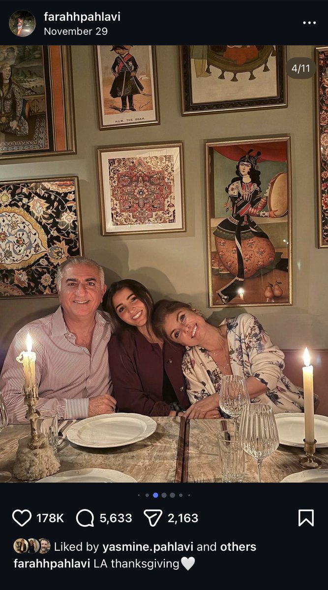 Senator1269's tweet image. جناب شاهزاده، تناقض عجیبی است!

برای جشن آمریکایی Thanksgiving عکس خانوادگی و صمیمی منتشر می‌کنید، اما برای #يلدا دریغ از یک قاب مشترک؟

سهم #يلدا شد یک بیانیه خشک سیاسی و یک طرح گرافیکی! وقتی حتی دخترانتان زحمت یک استوری ساده را هم نمی‌کشند، دم زدن از فرهنگ ایرانی شعاری بیش نیست