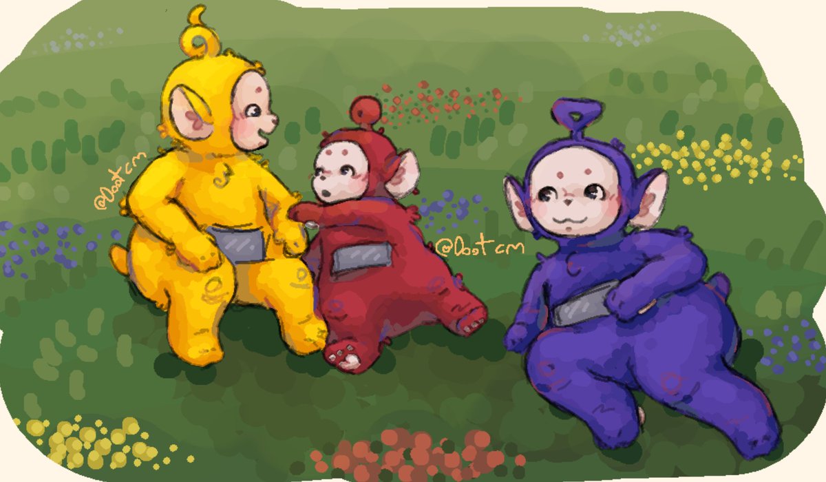 just little guys who love eachother #teletubbies #slendytubbies