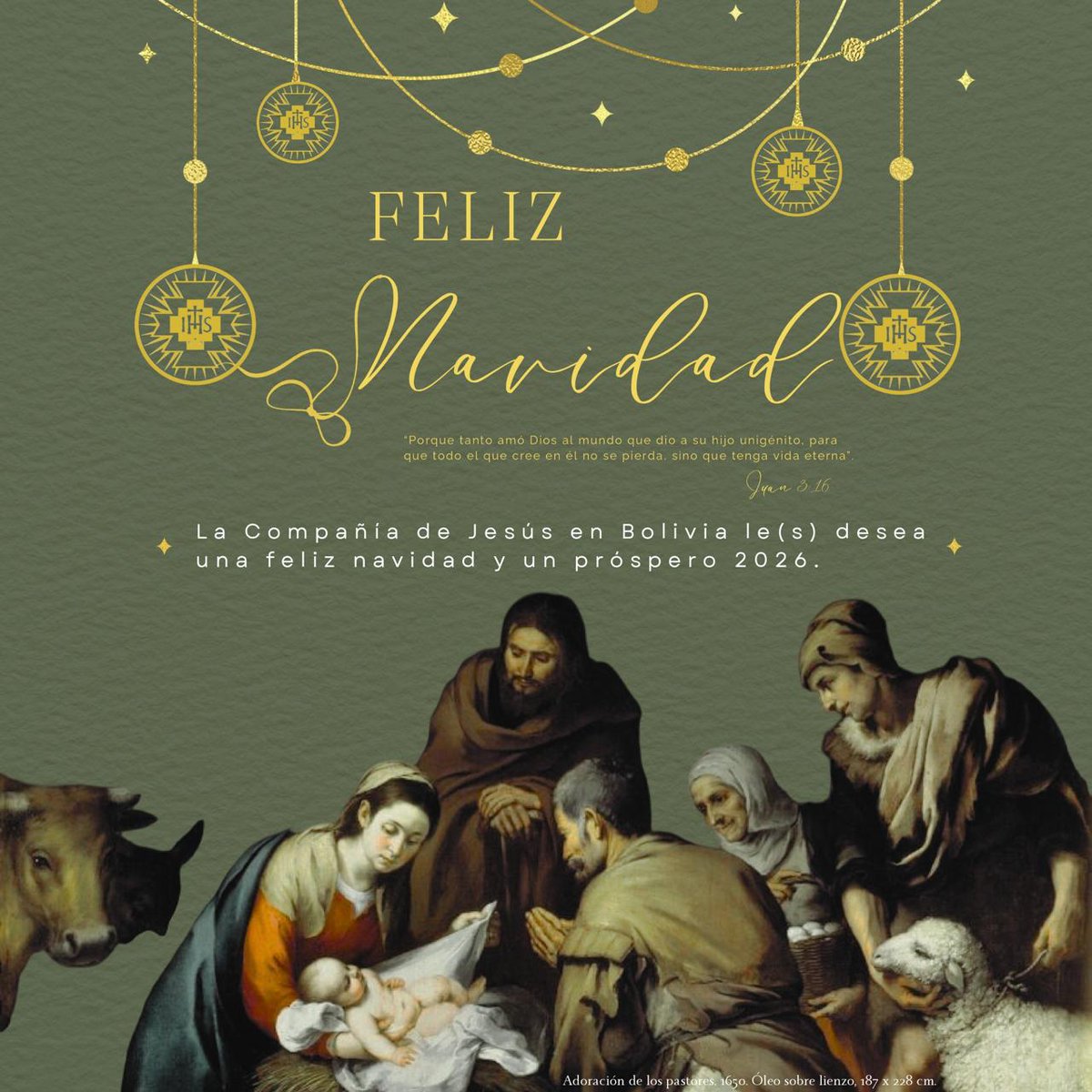 ✨🎄 Feliz Navidad 🎄✨
Desde la Compañía de Jesús en Bolivia, deseamos que el nacimiento de Jesús renueve nuestros corazones y nos impulse a servir con fe, justicia y esperanza.

#Bolivia #navidad #jesuitasbolivia