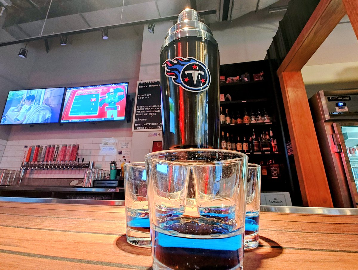 DCTitansFans's tweet image. The coveted "Titan Up" @Titans Victory Shot at @AtlasBrewWorks, along with the new ceremonial Victory Shot Shaker. #TitanUp