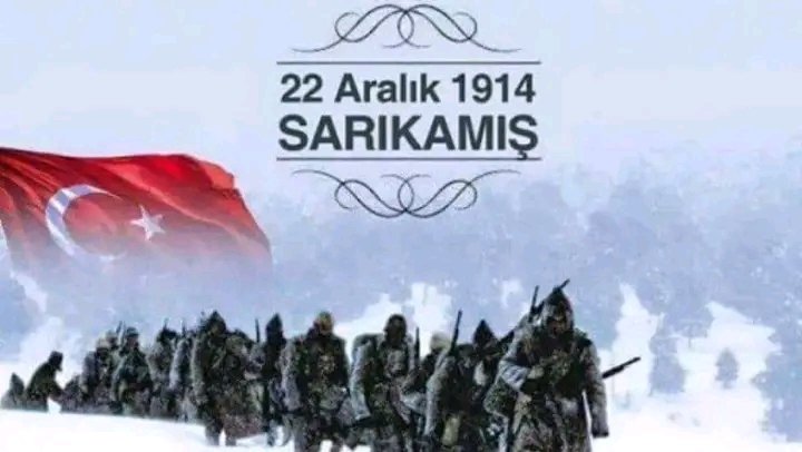 #sarıkamışsehitleri
22 Aralık 1914 de Sarıkamış
Allahuekber Dağları’nda, yazlık üniformalarla eksi 30 derecede şehit düşen  askerimizi ve tüm şehitlerimizi rahmet, minnet ve saygıyla anıyoruz...