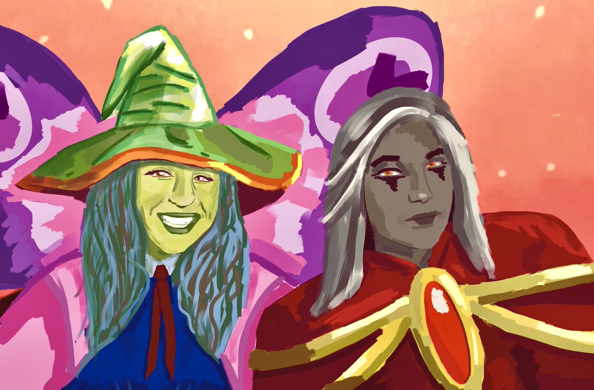 Deviantt from Fargo's mod, Supreme Calamitas the Brimstone Witch from Calamity mod. Two of the best terraria mods; I made this fanart based on that one meme of sisters