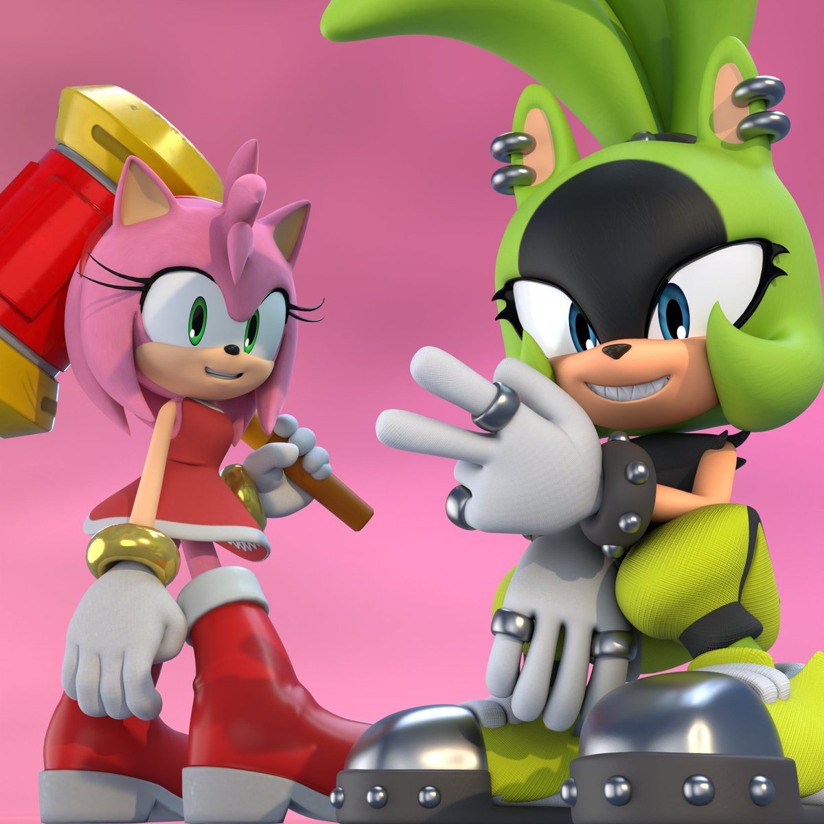 TheHolidayTrash's tweet photo. They're hanging out
Amy by @GameGuyBenn 
#SonicTheHedgehog #surgethetenrec #amyrose https://t.co/mCBl79X2H5