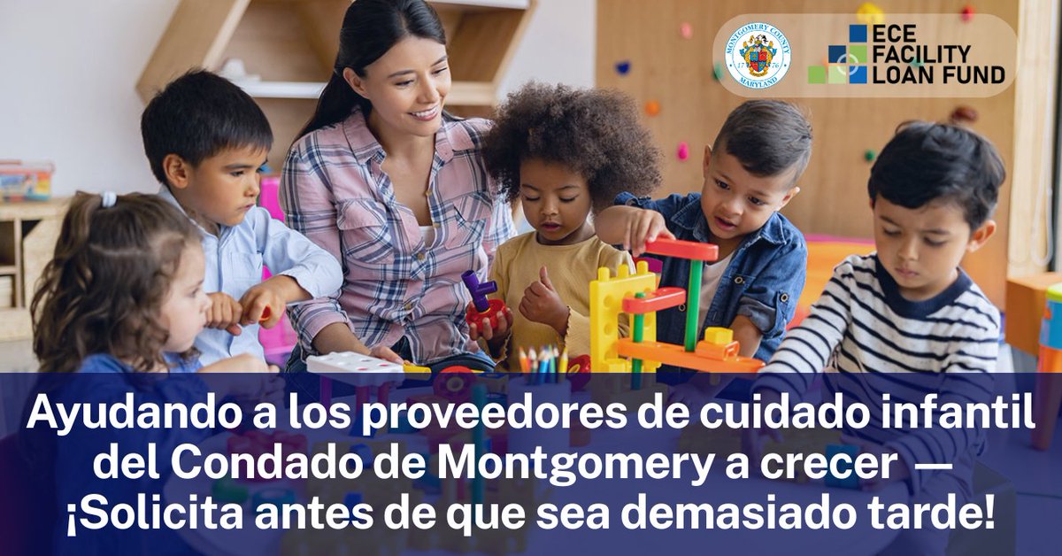 Due to high demand, new submission deadlines are in place for the Montgomery County ECE Facility Loan Program offering forgivable and 0% interest loans for child care facilities.  

LOIs due: Jan. 15, 2026  
Applications due: Feb. 15, 2026  

 ow.ly/KcTe50XMYFa