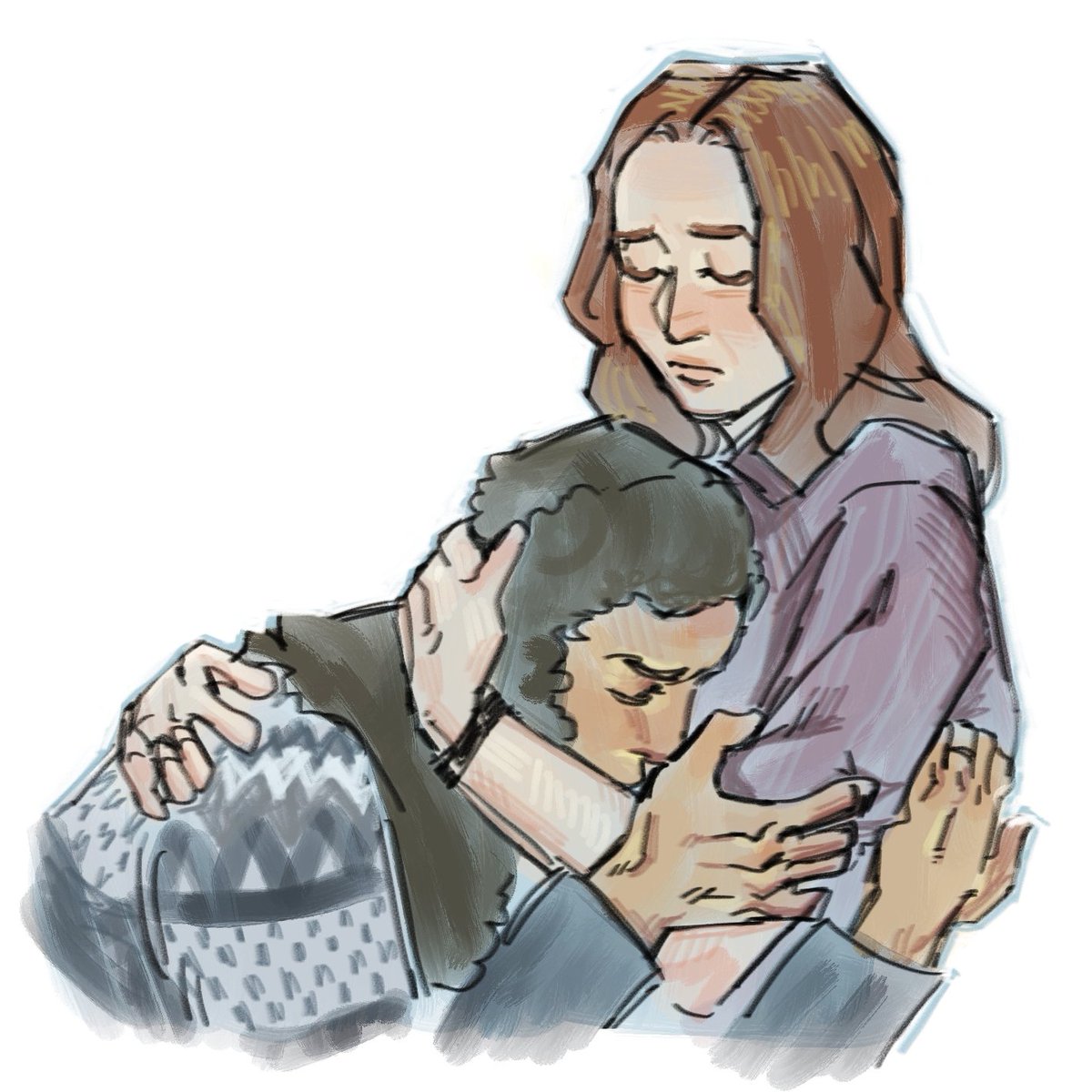 I love how they cling to each other