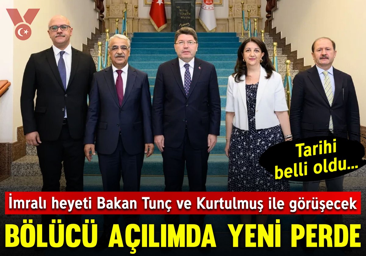 DEM Parti İmralı heyeti Adalet Bakanı Yılmaz Tunç ve TBMM Başkanı Numan Kurtulmuş ile görüşecek: Tarihi belli oldu https://t.co/BrdeXNieiD