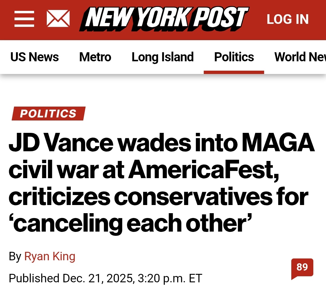 EFischberger's tweet image. With respect to @JDVance, there’s some mad historical revisionism and gaslighting here:

1️⃣ We’ve had nine years thus far of a purity test over whether people are loyal to President Trump. I’m not even saying that’s a bad thing per se, because unity in the party is important, but…