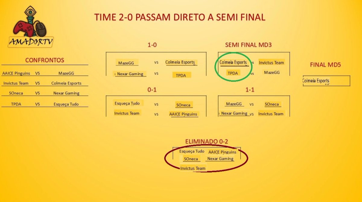 ESTAREMOS JOGANDO A FINAL DO TORNEIO DO AMADORTV AGORA!!! Ultimo jogo nosso do ano, venham apoiar a gente! #GOBEE
twitch.tv/amadortv01