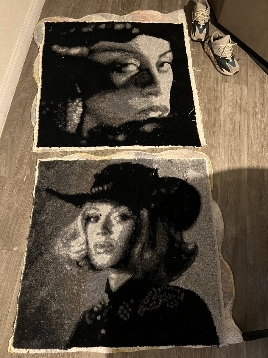 Bey &amp; Rochelle off the frame

Hoping I can get them framed and hang them next to one another after clean up