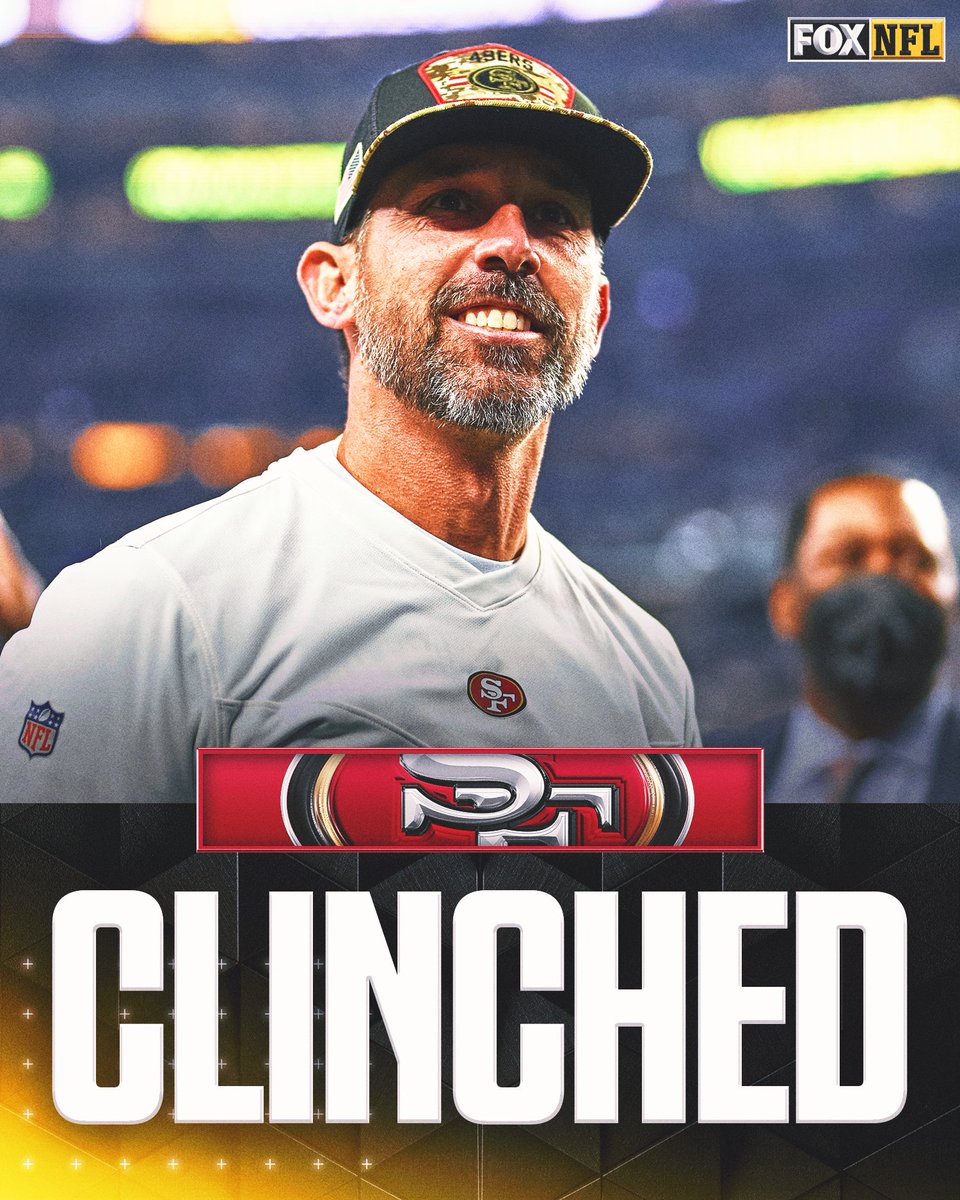 With the Lions' loss, the <a href="/49ers/">San Francisco 49ers</a> have clinched a playoff spot‼️👏