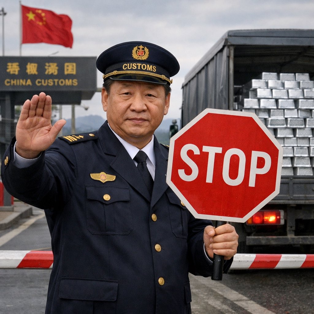 MakeGoldGreat's tweet image. 🚨 CHINESE #SILVER EXPORT CONTROLS START IN 11 DAYS.

The world’s largest manufacturer.

The world’s largest metals refiner.

The world’s 2nd biggest Silver miner.

The world’s largest solar manufacturer.

This is fine 🔥